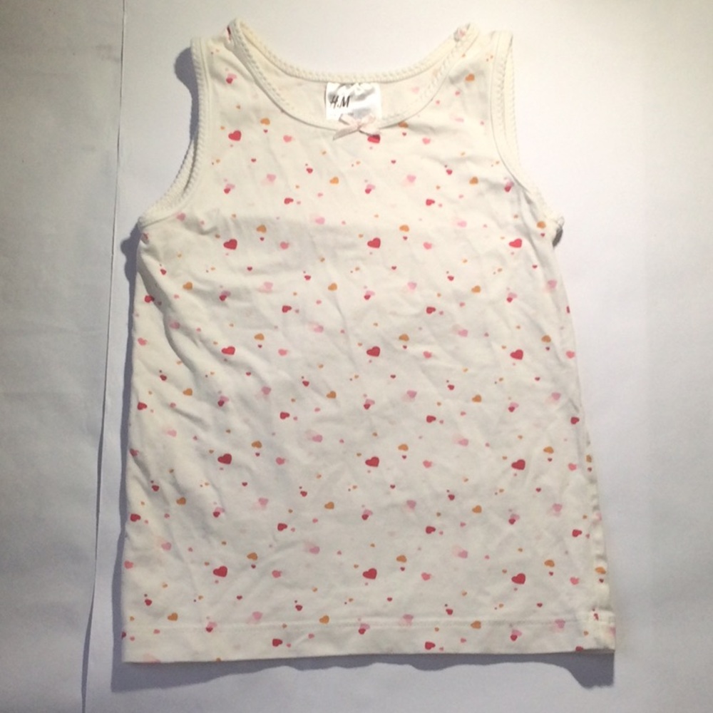 H&M heart print size 4-6 tank top